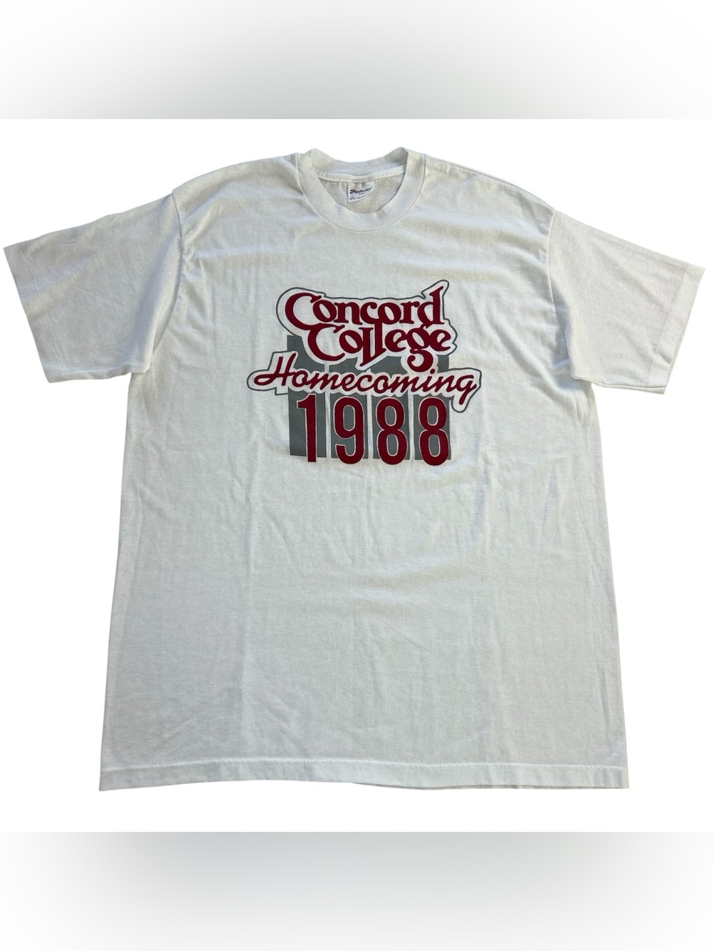 Vintage 80s Concord College Homecoming 1988 T-Shirt Single Stitch White Men’s XL